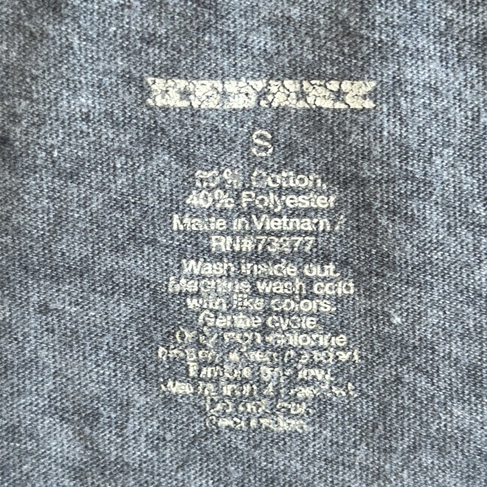 Gray butterfly / black ink motif T-shirt, size S - Picture 6 of 6